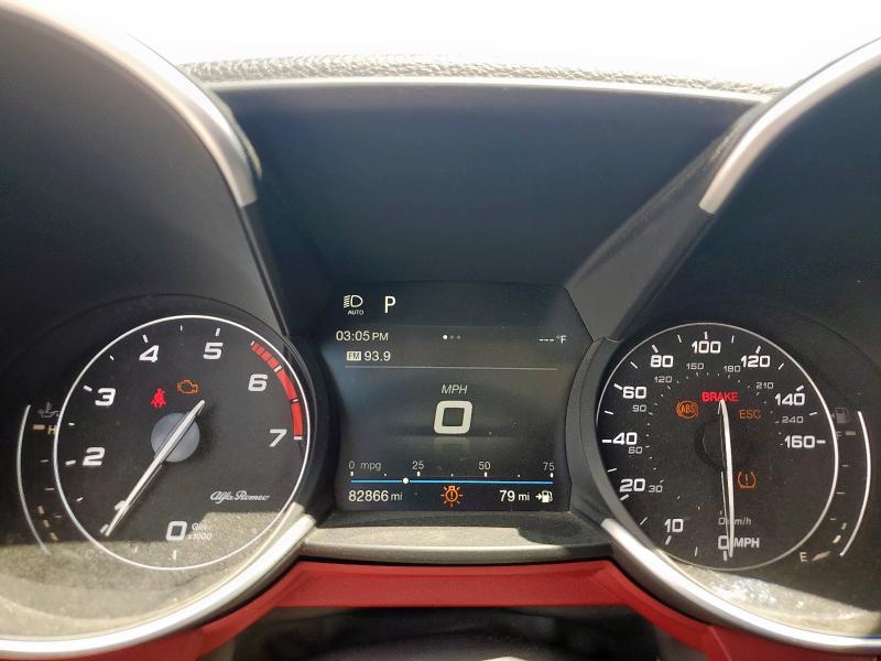 ZARFAMBN4K7608921 - 2019 ALFA ROMEO GIULIA TI WHITE photo 9