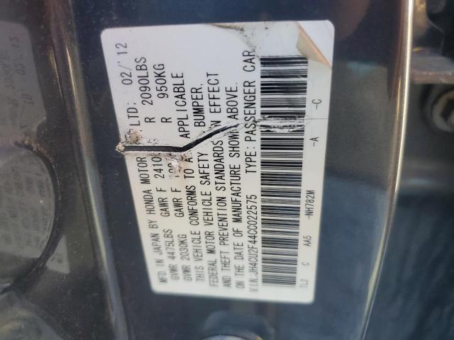 JH4CU2F44CC022575 - 2012 ACURA TSX BLACK photo 13