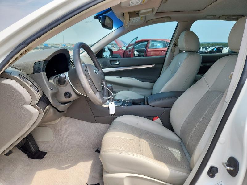 JN1CV6AP1AM203702 - 2010 INFINITI G37 BASE WHITE photo 7