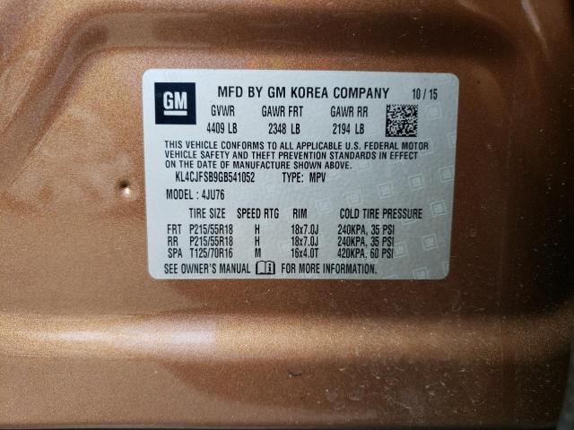 KL4CJFSB9GB541052 - 2016 BUICK ENCORE CONVENIENCE 棕色 照片 13