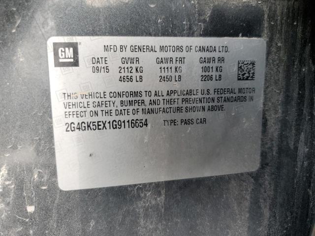2G4GK5EX1G9116654 - 2016 BUICK REGAL 石墨色 照片 12