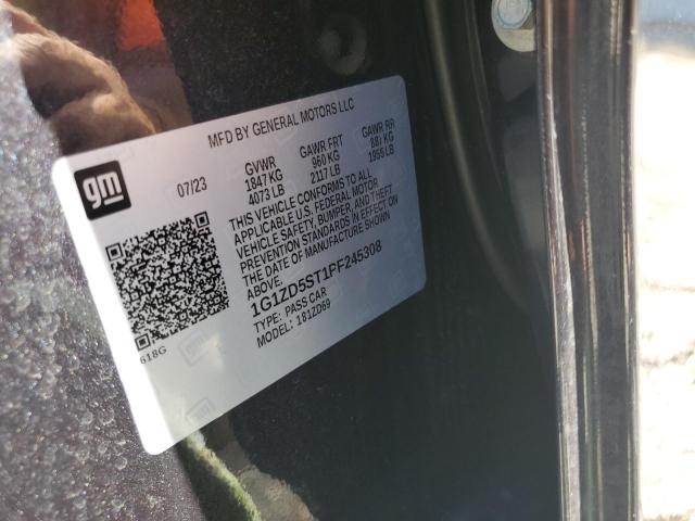 1G1ZD5ST1PF245308 - 2023 CHEVROLET MALIBU LT შავი ფოტო 12