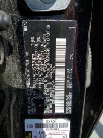 5TFUY5F15BX160151 - 2011 TOYOTA TUNDRA DOUBLE CAB SR5 BLACK photo 12