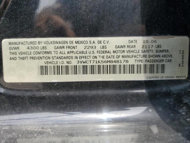 3VWCT71K56M848178 - 2006 VOLKSWAGEN JETTA TDI BLACK photo 12