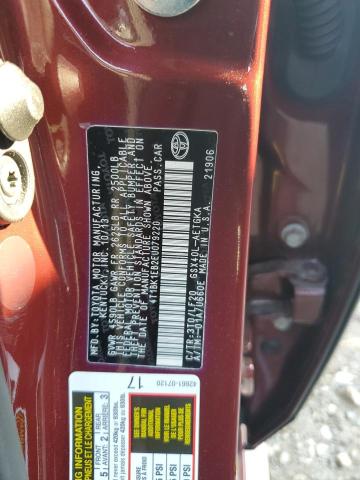 4T1BK1EB2EU079220 - 2014 TOYOTA AVALON BASE 勃艮第红 照片 12