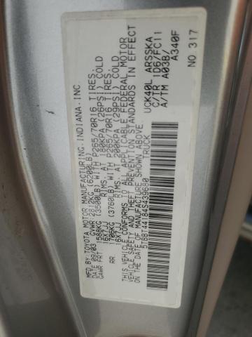 5TBBT44184S439680 - 2004 TOYOTA TUNDRA ACCESS CAB SR5 SILVER photo 12