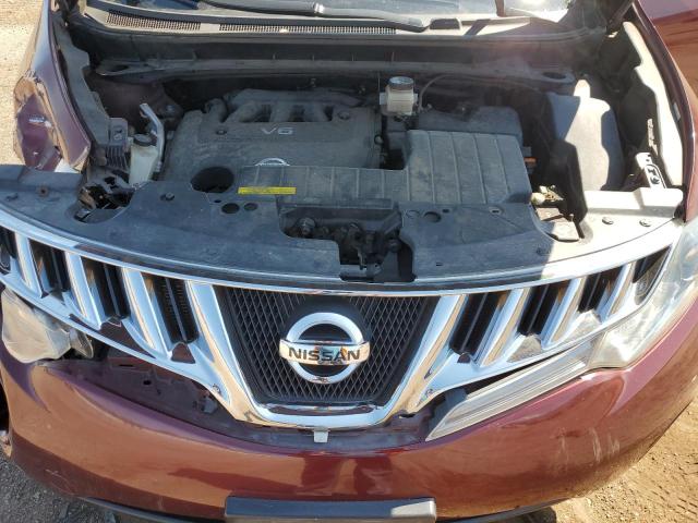 JN8AZ18W39W125114 - 2009 NISSAN MURANO S BURGUNDY photo 12