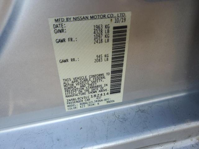 1N4BL4CV3LC182414 - 2020 NISSAN ALTIMA SR SILVER photo 13