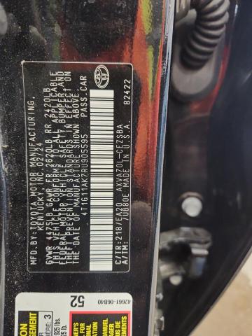 4T1G11AK7RU905595 - 2024 TOYOTA CAMRY SE NIGHT SHADE BLACK photo 12