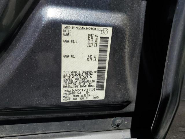 1N4AL3AP4JC173714 - 2018 NISSAN ALTIMA 2.5 Gümüş fotoğraf 12