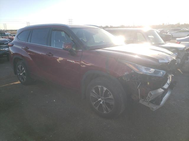 5TDHARAH3LS501457 - 2020 TOYOTA HIGHLANDER HYBRID XLE RED photo 4