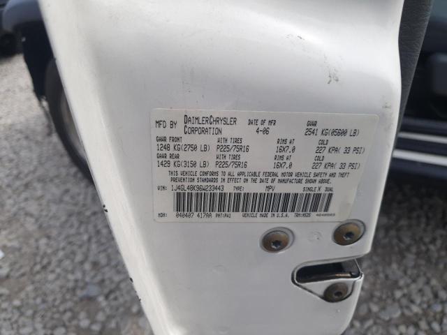 1J4GL48K96W233443 - 2006 JEEP LIBERTY SPORT თეთრი ფოტო 13