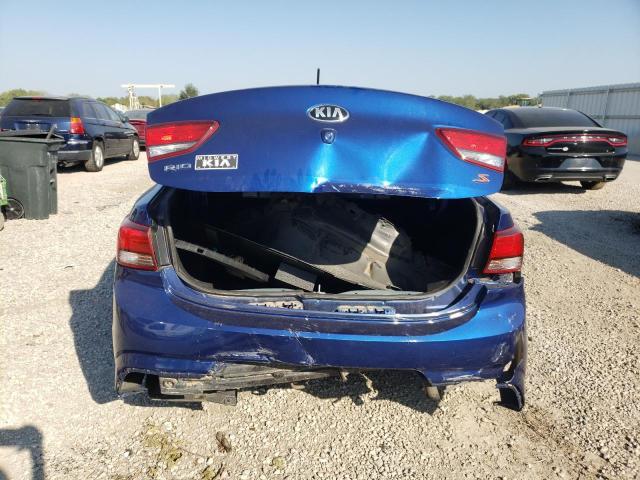 3KPA24AB2KE207313 - 2019 KIA RIO S BLUE photo 6