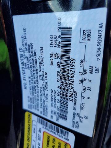 3LN6L5F9XLR621959 - 2020 LINCOLN MKZ RESERVE შავი ფოტო 12