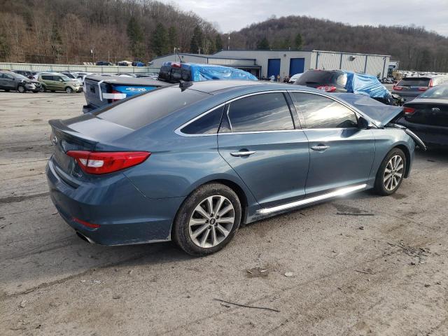 5NPE34AF4GH328669 - 2016 HYUNDAI SONATA SPORT BLUE photo 3