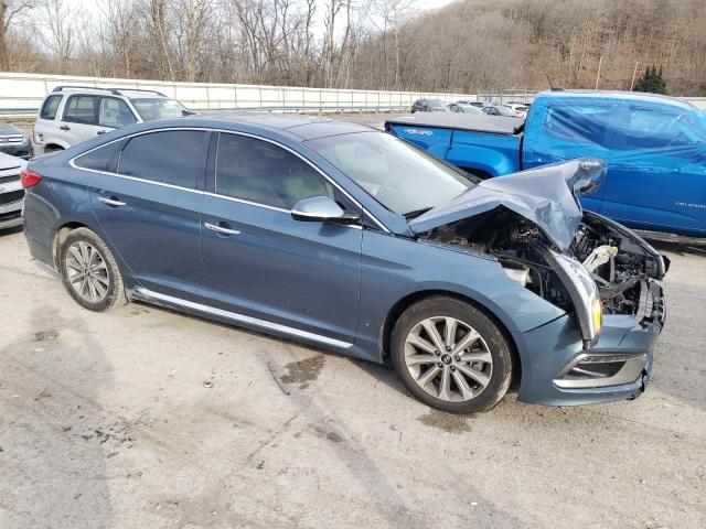 5NPE34AF4GH328669 - 2016 HYUNDAI SONATA SPORT BLUE photo 4