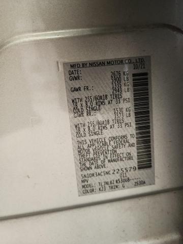 5N1DR3AC5NC225579 - 2022 NISSAN PATHFINDER S Gümüş foto 13