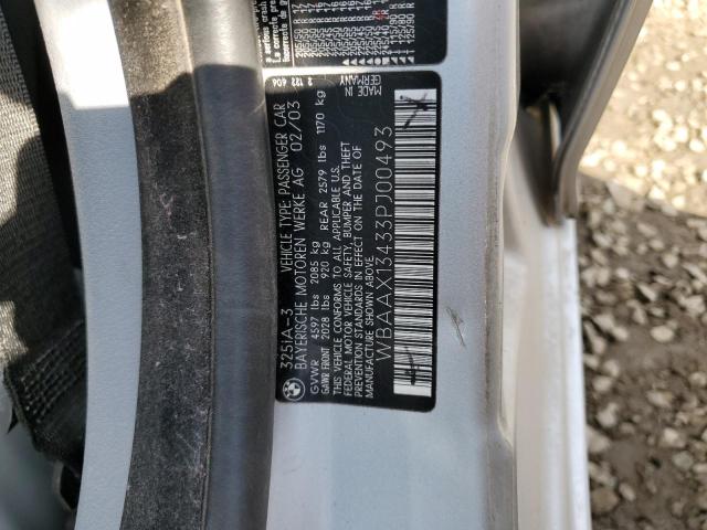 WBAAX13433PJ00493 - 2003 BMW 325 IT GRAY photo 12