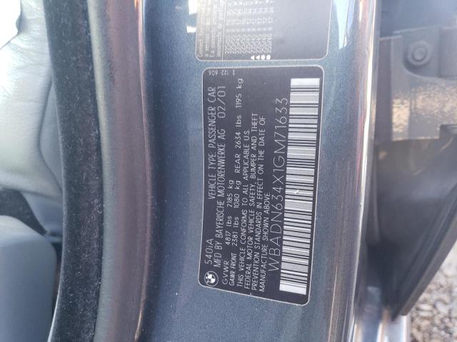 WBADN634X1GM71633 - 2001 BMW 540 I AUTOMATIC Gri fotoğraf 12