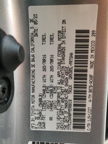 3TMCZ5AN0PM598818 - 2023 TOYOTA TACOMA DOUBLE CAB Gümüş fotoğraf 13