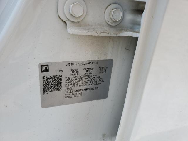 1G1ZC5ST2MF085762 - 2021 CHEVROLET MALIBU LS WHITE photo 12