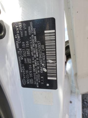 KMHCT4AE9HU253937 - 2017 HYUNDAI ACCENT SE Biały zdjęcie 12