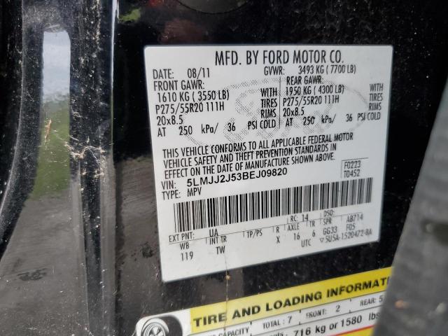 5LMJJ2J53BEJ09820 - 2011 LINCOLN NAVIGATOR შავი ფოტო 13