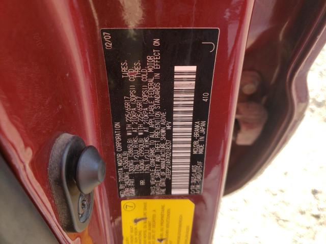 JTEEP21A970218237 - 2007 TOYOTA HIGHLANDER SPORT MAROON photo 13