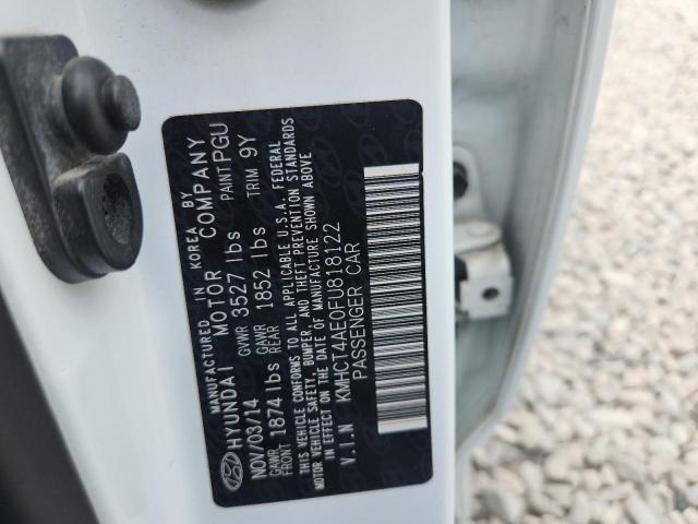 KMHCT4AE0FU818122 - 2015 HYUNDAI ACCENT GLS WHITE photo 12