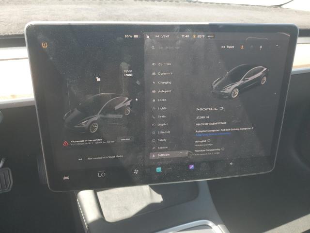 5YJ3E1EA5NF372481 - 2022 TESLA MODEL 3 GRAY photo 9