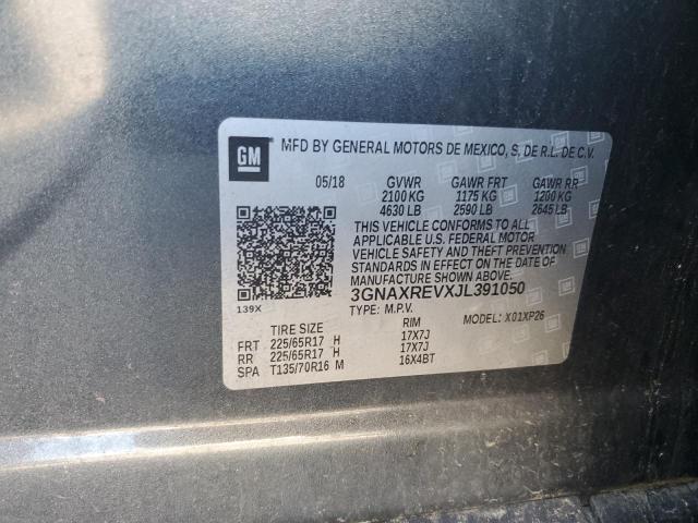 3GNAXREVXJL391050 - 2018 CHEVROLET EQUINOX LS ნაცრისფერი ფოტო 14