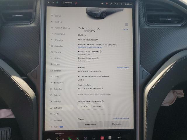 5YJXCBE21JF136877 - 2018 TESLA MODEL X Boz foto 9