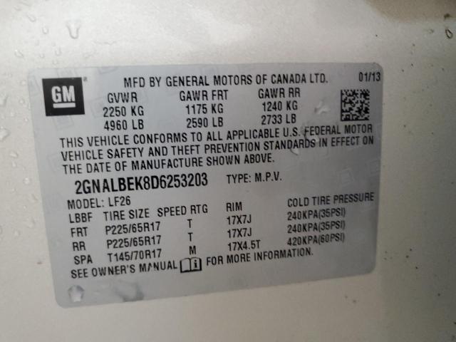 2GNALBEK8D6253203 - 2013 CHEVROLET EQUINOX LS Bej foto 13