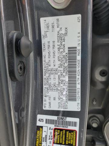 5TFJX4GN2FX040640 - 2015 TOYOTA TACOMA DOUBLE CAB PRERUNNER GRAY photo 12