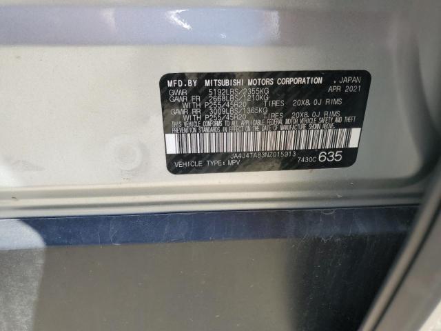 JA4J4TA83NZ015913 - 2022 MITSUBISHI OUTLANDER ES SILVER photo 14