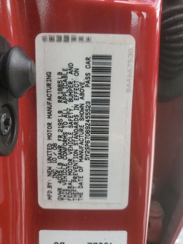 5Y2SP67069Z455523 - 2009 PONTIAC VIBE RED photo 12