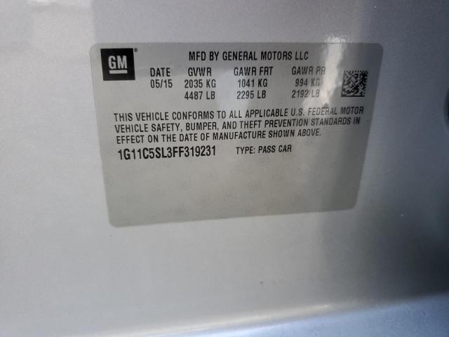 1G11C5SL3FF319231 - 2015 CHEVROLET MALIBU 1LT GRAY photo 13
