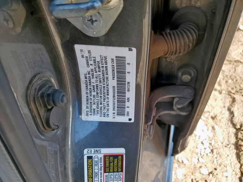 2HGFA1F52BH503559 - 2011 HONDA CIVIC LX CHARCOAL photo 12