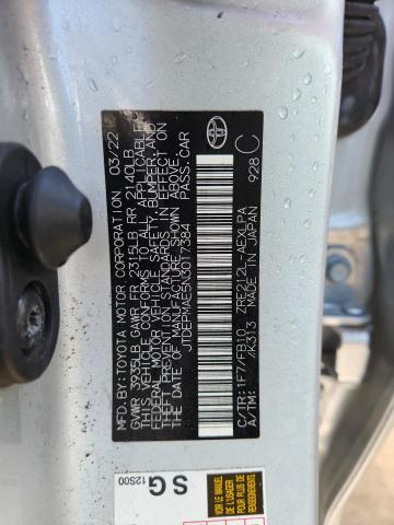 JTDEPMAE5N3017384 - 2022 TOYOTA COROLLA LE Gümüş fotoğraf 13