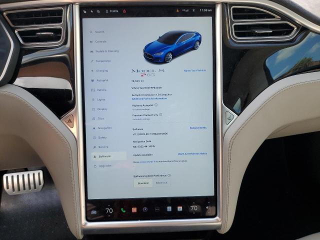 5YJSA1H1XEFP64049 - 2014 TESLA MODEL S Azul foto 9
