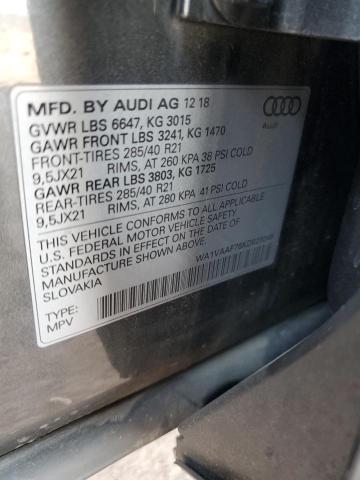 WA1VAAF76KD025049 - 2019 AUDI Q7 PRESTIGE GRAY photo 13