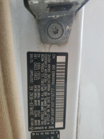 WDBFA68F0XF179777 - 1999 MERCEDES-BENZ SL 500 WHITE photo 12