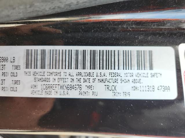 1C6RREFTXKN684676 - 2019 RAM 1500 BIG HORN/LONE STAR BLACK photo 12