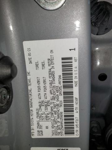 5TFCZ5AN9MX259898 - 2021 TOYOTA TACOMA DOUBLE CAB GRAY photo 12