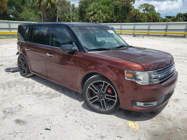 2FMGK5C8XFBA08987 - 2015 FORD FLEX SEL BROWN photo 4