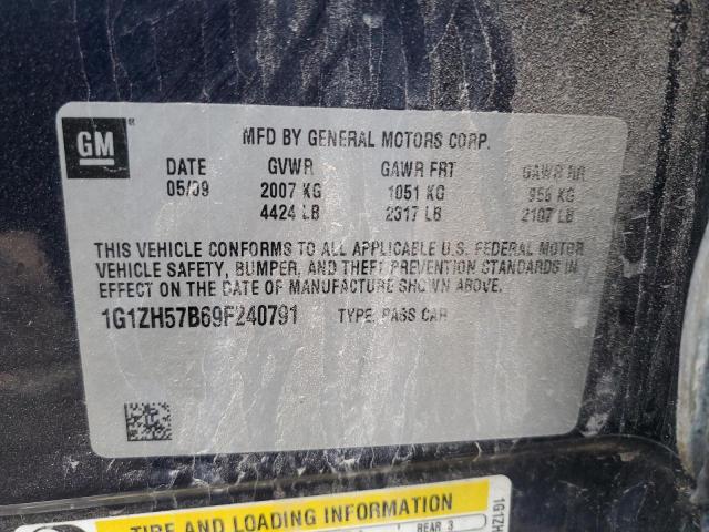 1G1ZH57B69F240791 - 2009 CHEVROLET MALIBU 1LT 蓝色 照片 12