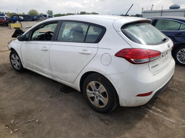 KNAFK5A89H5705249 - 2017 KIA FORTE LX WHITE photo 2