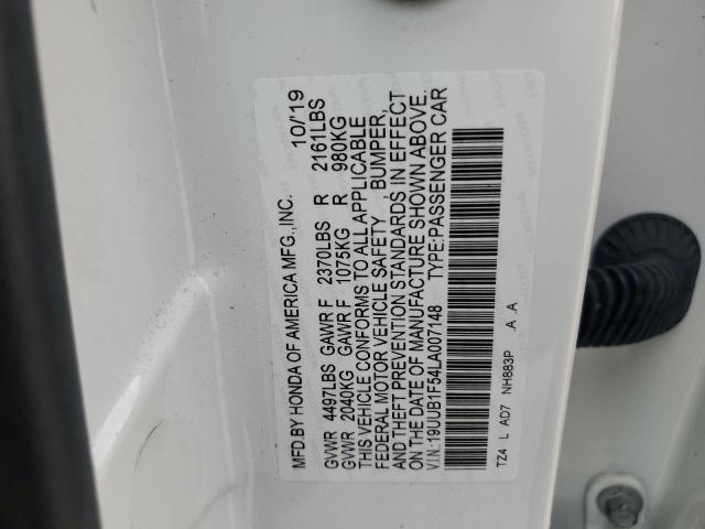 19UUB1F54LA007148 - 2020 ACURA TLX TECHNOLOGY 白色 照片 12