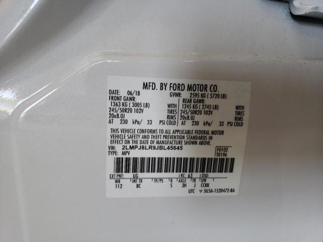 2LMPJ8LR9JBL45645 - 2018 LINCOLN MKX RESERVE Weiß Foto 14