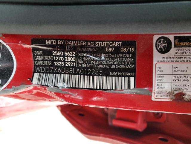 WDD7X6BB8LA012235 - 2020 MERCEDES-BENZ AMG GT 53 RED photo 12